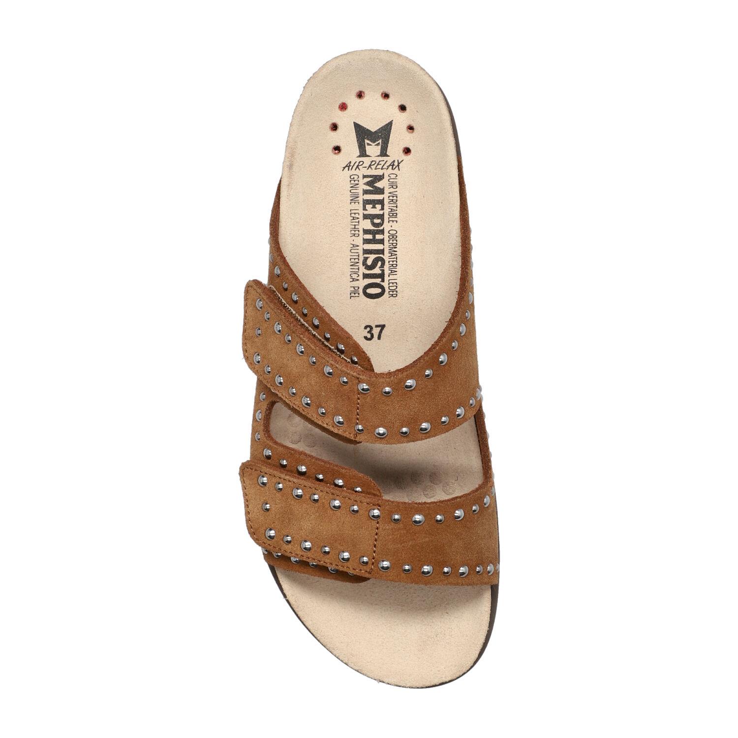 mules femme modèle Hestelle Marron tobacco - Mephisto